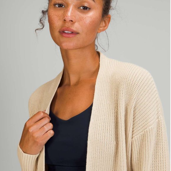 Lululemon Cashlu Sweater Wrap - White Opal - XS/S - Picture 3 of 14